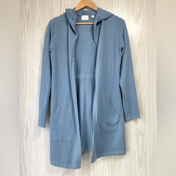 CYRUS OPEN HOODIE CARDIGAN LILY BLUE SIZE M EUC - Picture 7 of 8